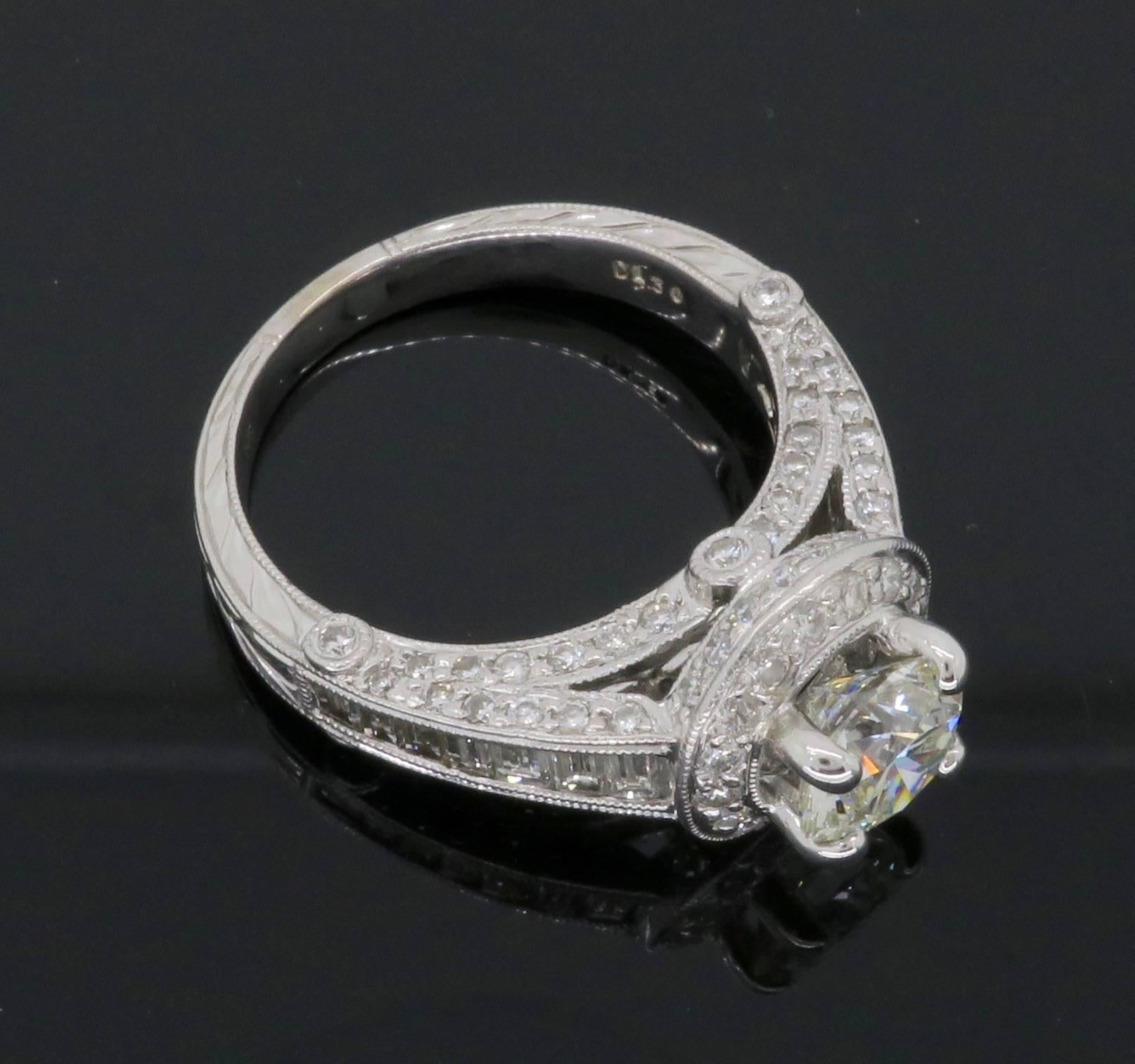 2.57 Carat Diamond Halo Engagement Ring 5