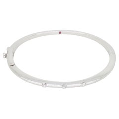 Vintage, Numbered Roberto Coin Diamond Bangle Bracelet made in 18k White Gold