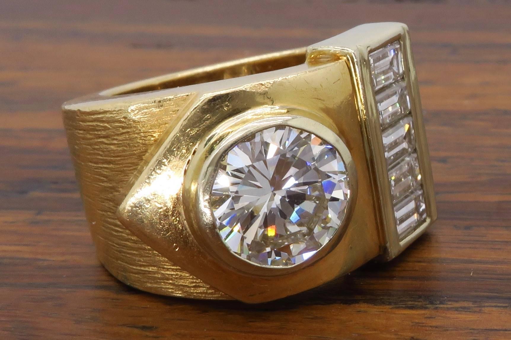 14 Karat Yellow Gold 1.98 Carat Diamond Ring 3