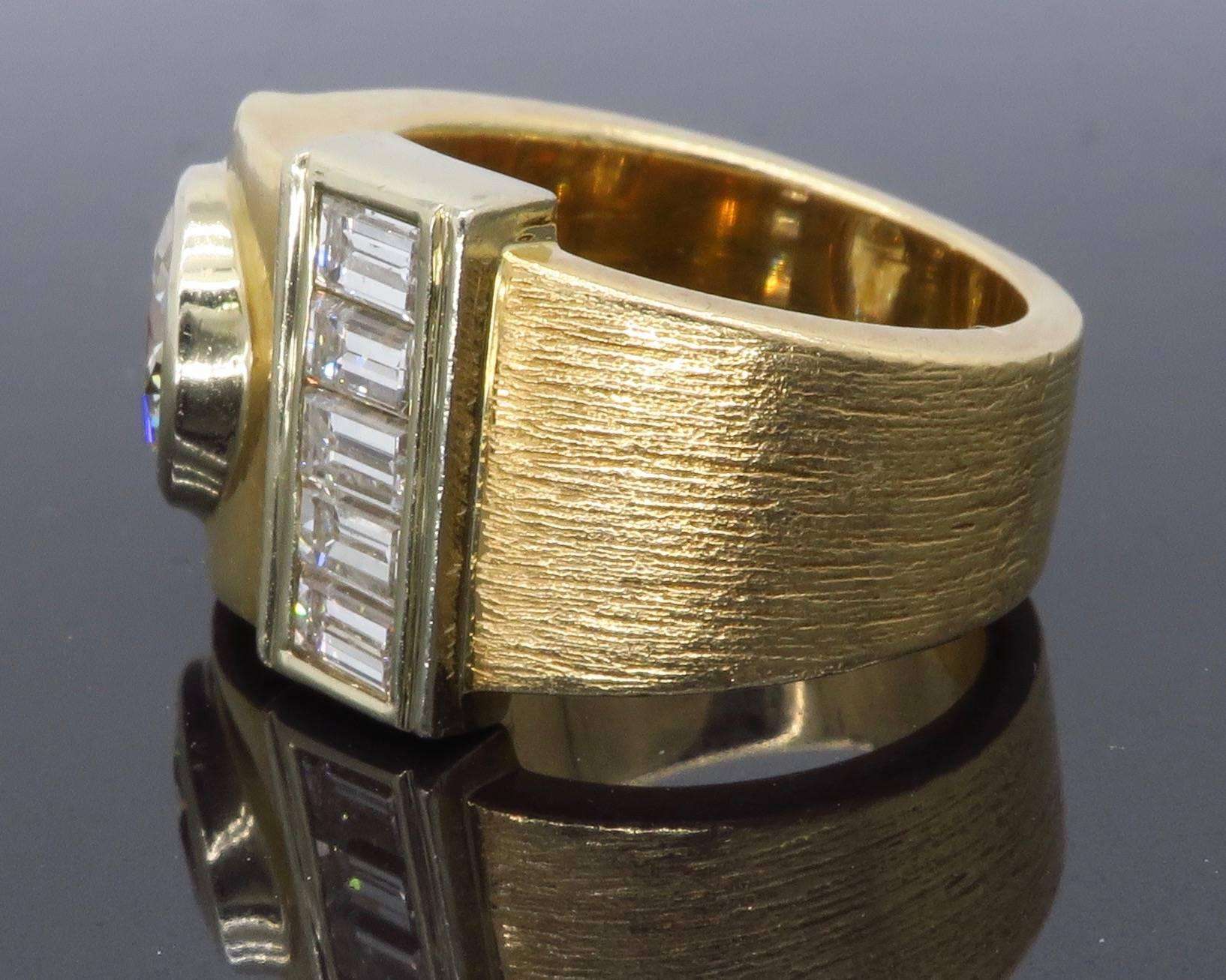 14 Karat Yellow Gold 1.98 Carat Diamond Ring 1