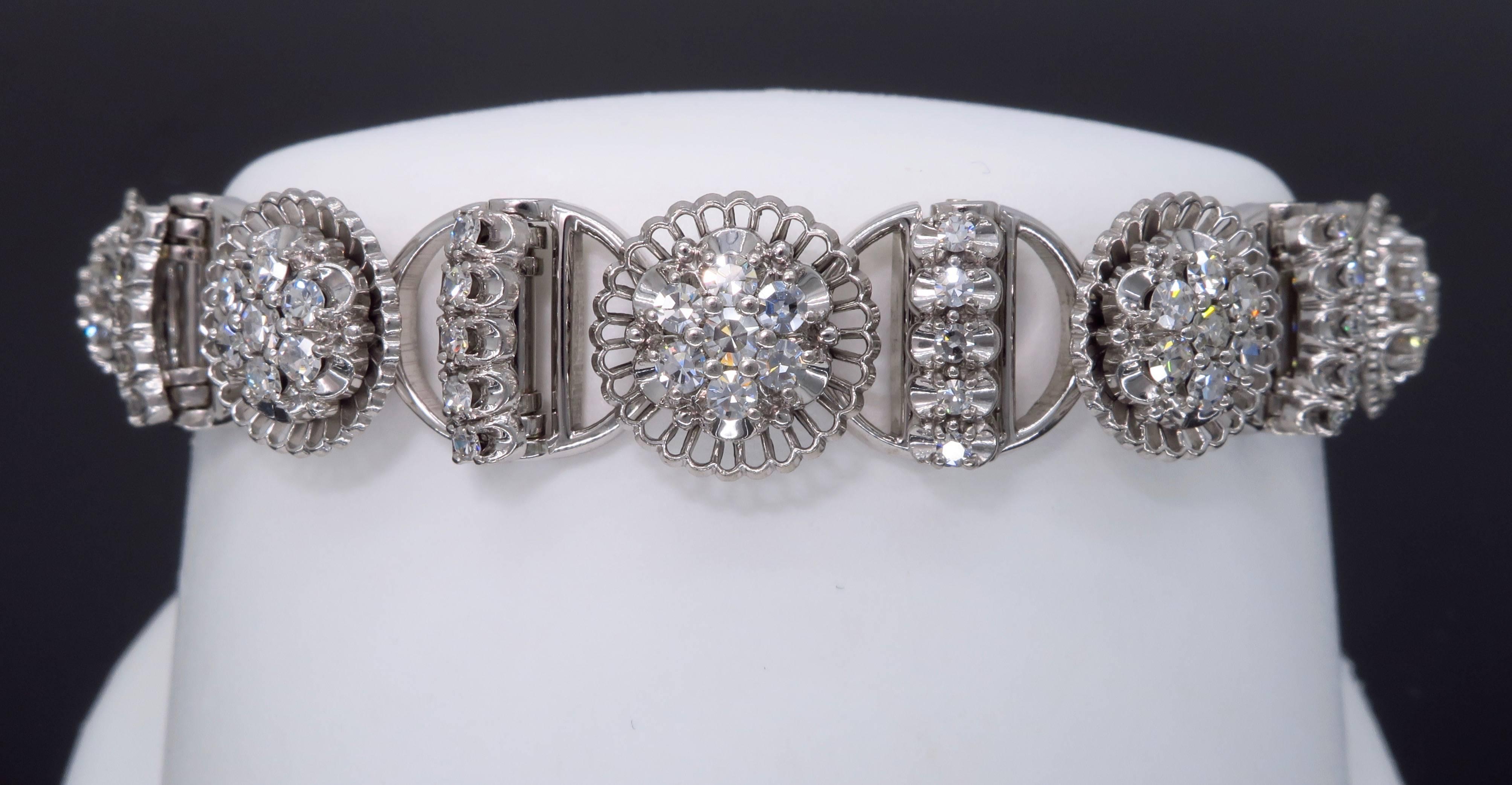 Jabel Diamond Tennis 18 Karat White Gold Bracelet 3