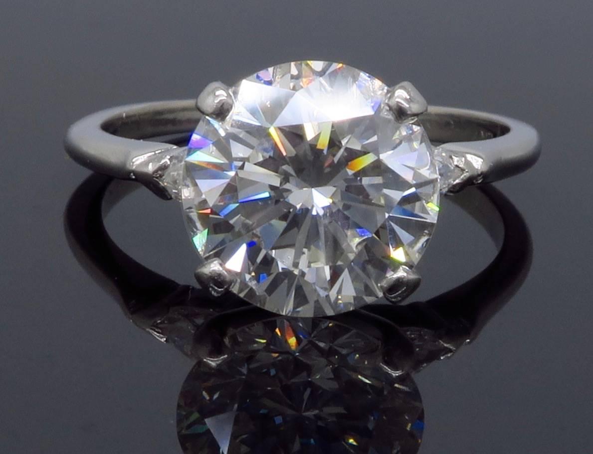2.67 Carat Diamond Platinum  Engagement Ring 3