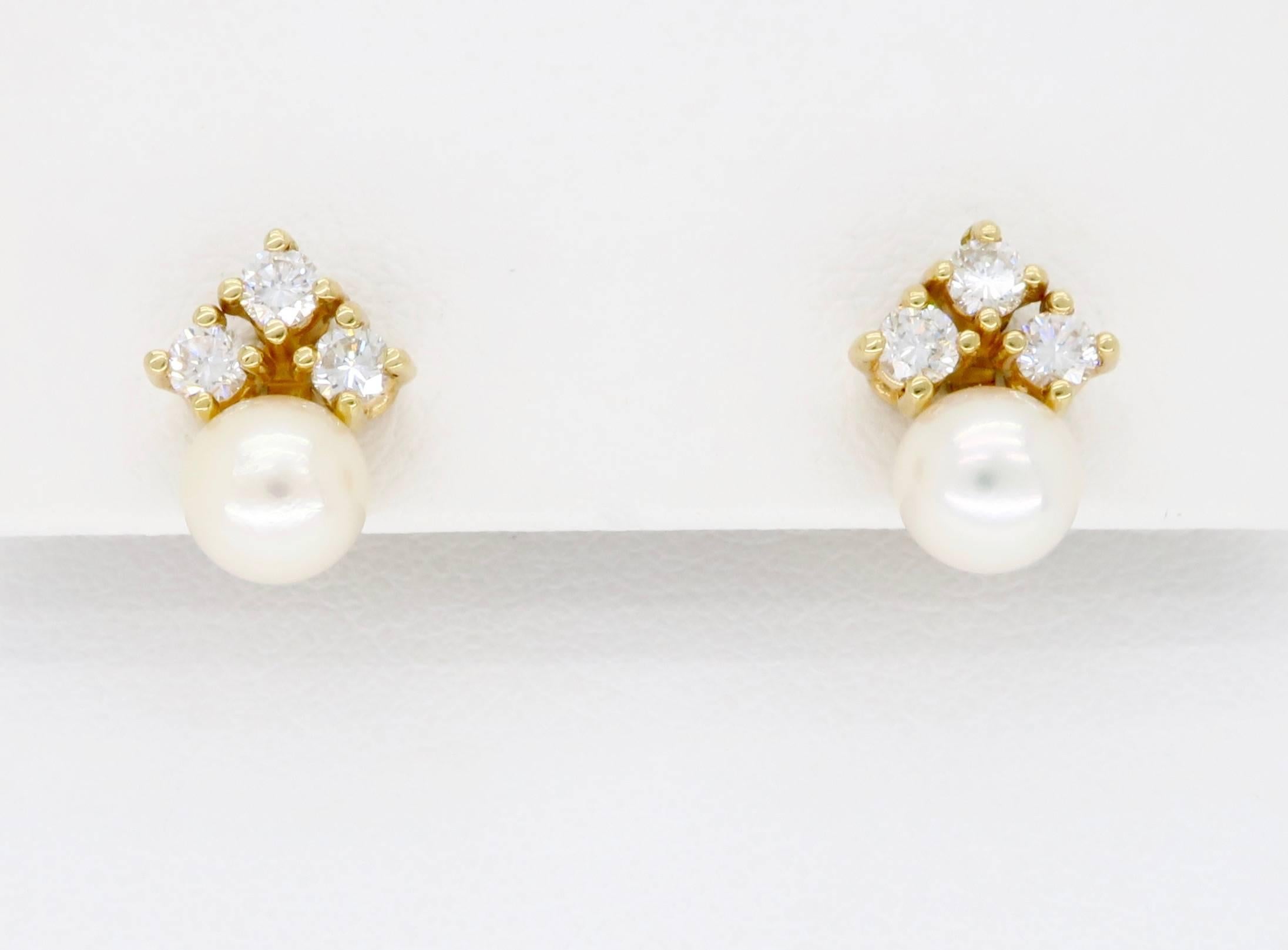 Diamond and Pearl Earrings 3