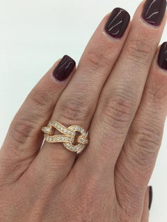 Rose Gold Buckle Style Diamond Ring