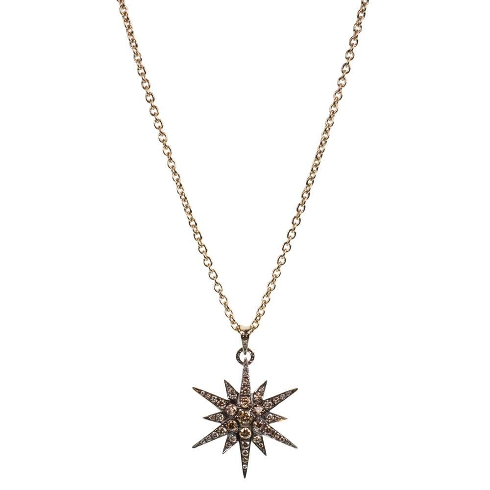 H. Stern Diamond Star Necklace in 18 Karat Noble Gold For Sale
