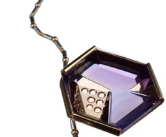 Michael Dyber Fantasy-Cut Ametrine Pendant in 18 Karat Yellow Gold