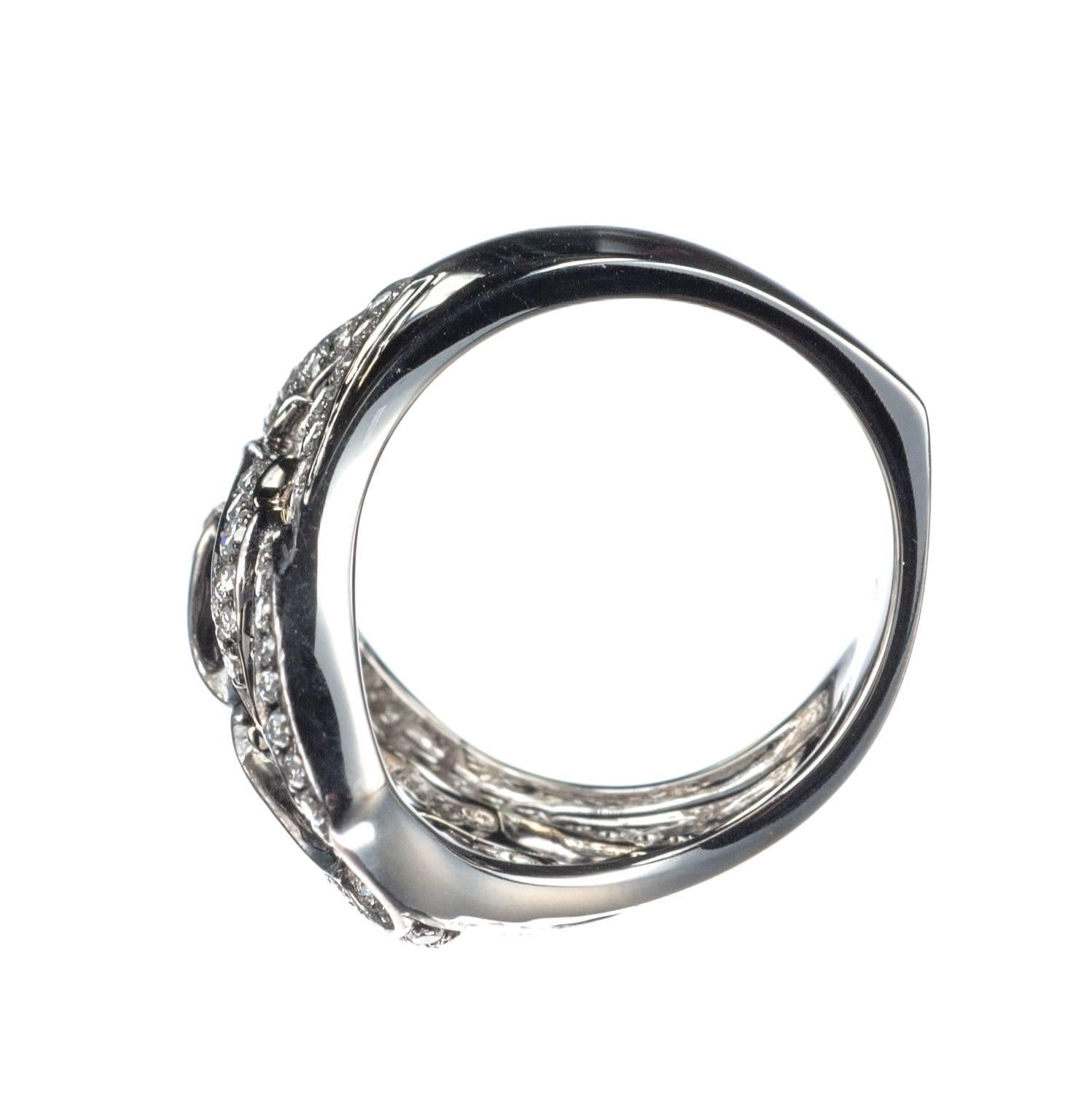 Contemporary Stephen Webster Diamond “Griffin’s Lair” Ring in 18 Karat White Gold For Sale