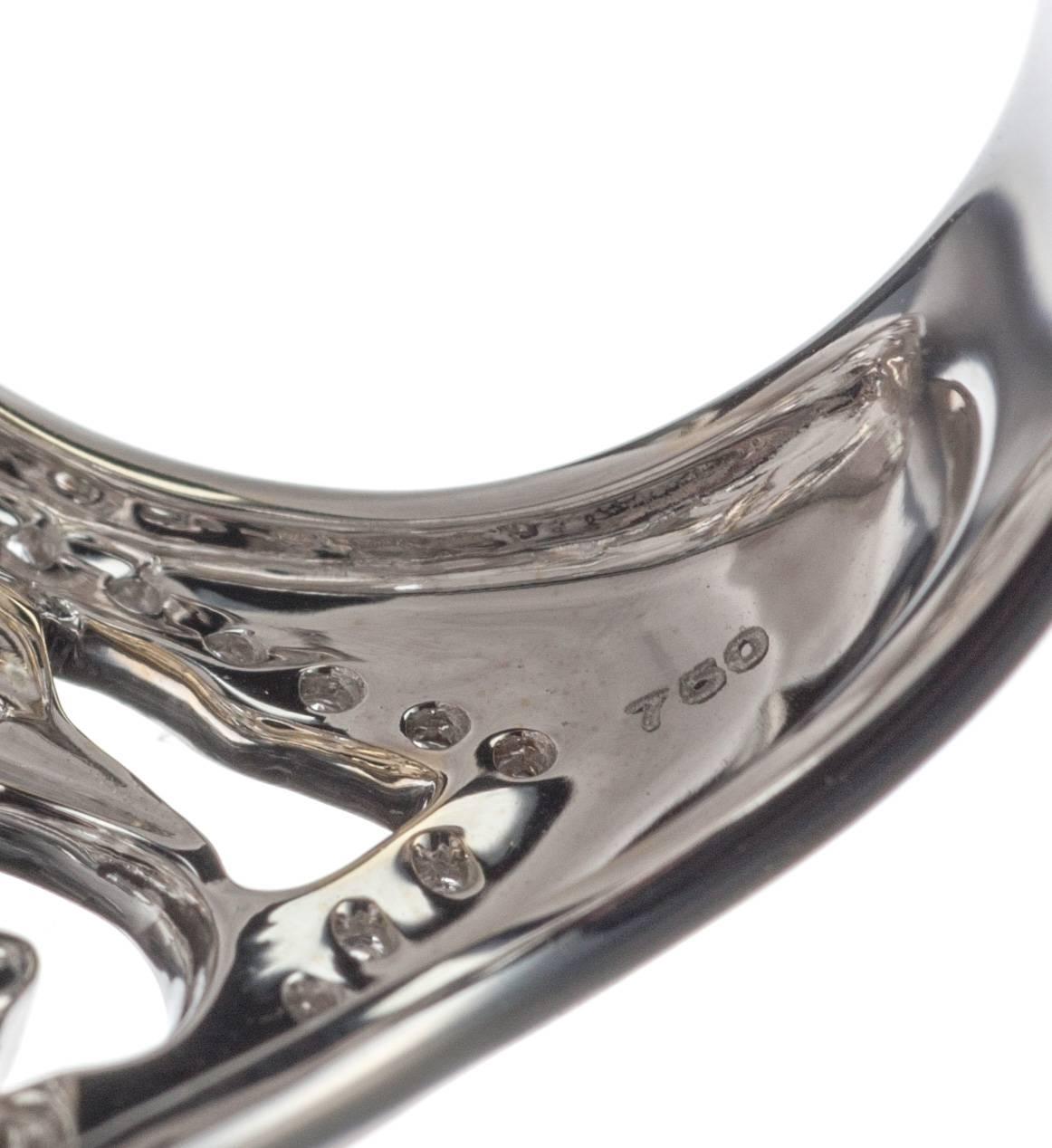 Women's or Men's Stephen Webster Diamond “Griffin’s Lair” Ring in 18 Karat White Gold For Sale