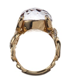 Stephen Webster Bull’s-Eye Quartz Ring in 18 Karat Yellow Gold