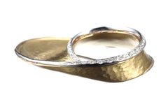 Vendorafa Eclipse Diamond Brooch in 18-Karat Yellow and White Gold
