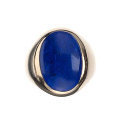 Lapis Gent’s Ring in 14 Karat Yellow Gold