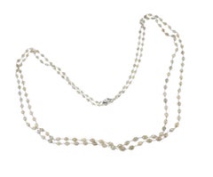 Yellow-Grey Briolette Diamond Necklace in 18 Karat White Gold