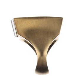 Munsteiner Phantom Quartz and Diamond Ring in 18 Karat Yellow Gold