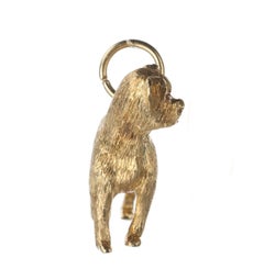 Boxer Dog Charm in 18 Karat Yellow Gold