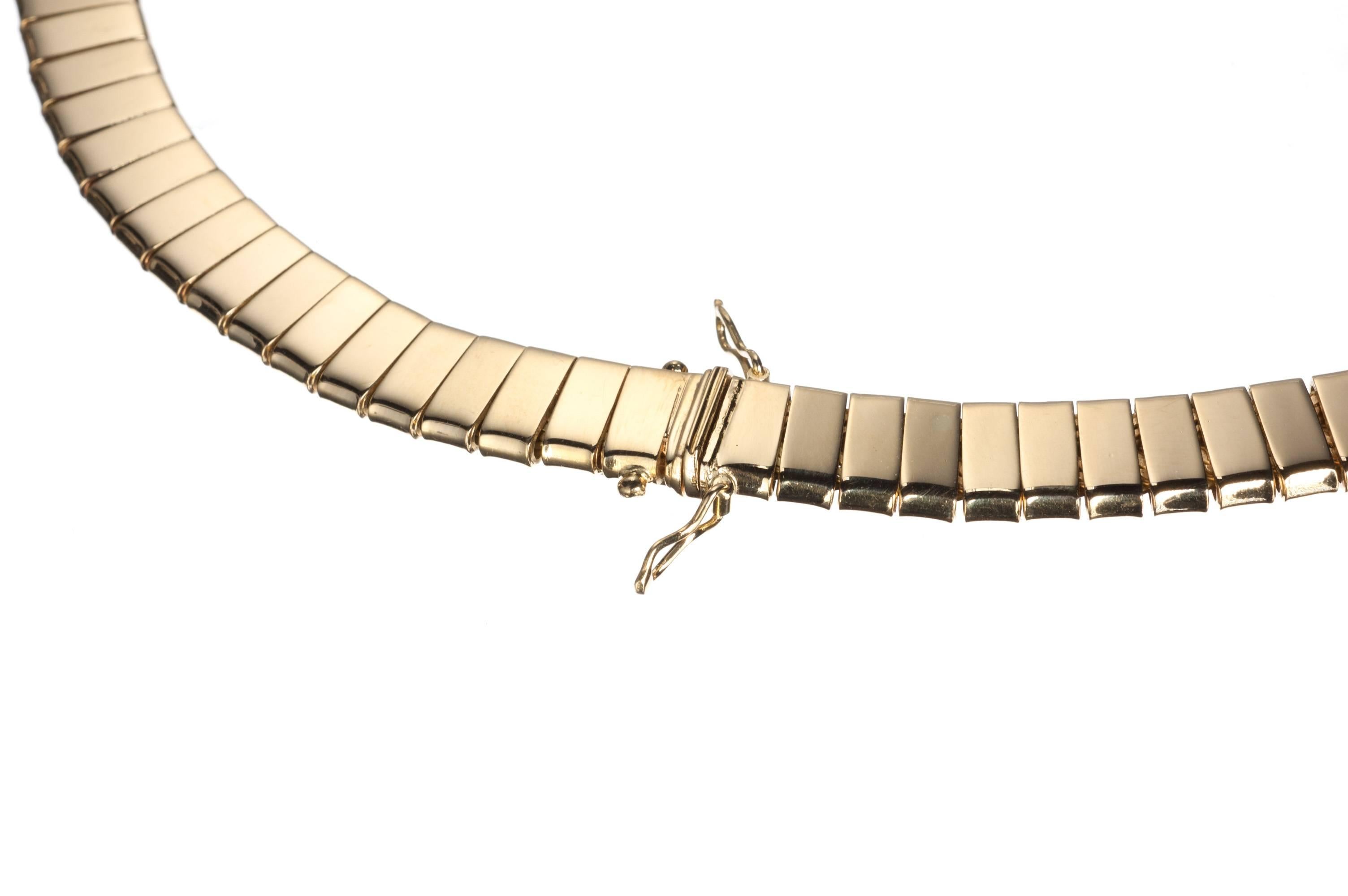 1990 Diamond Gold Fantail Necklace 1