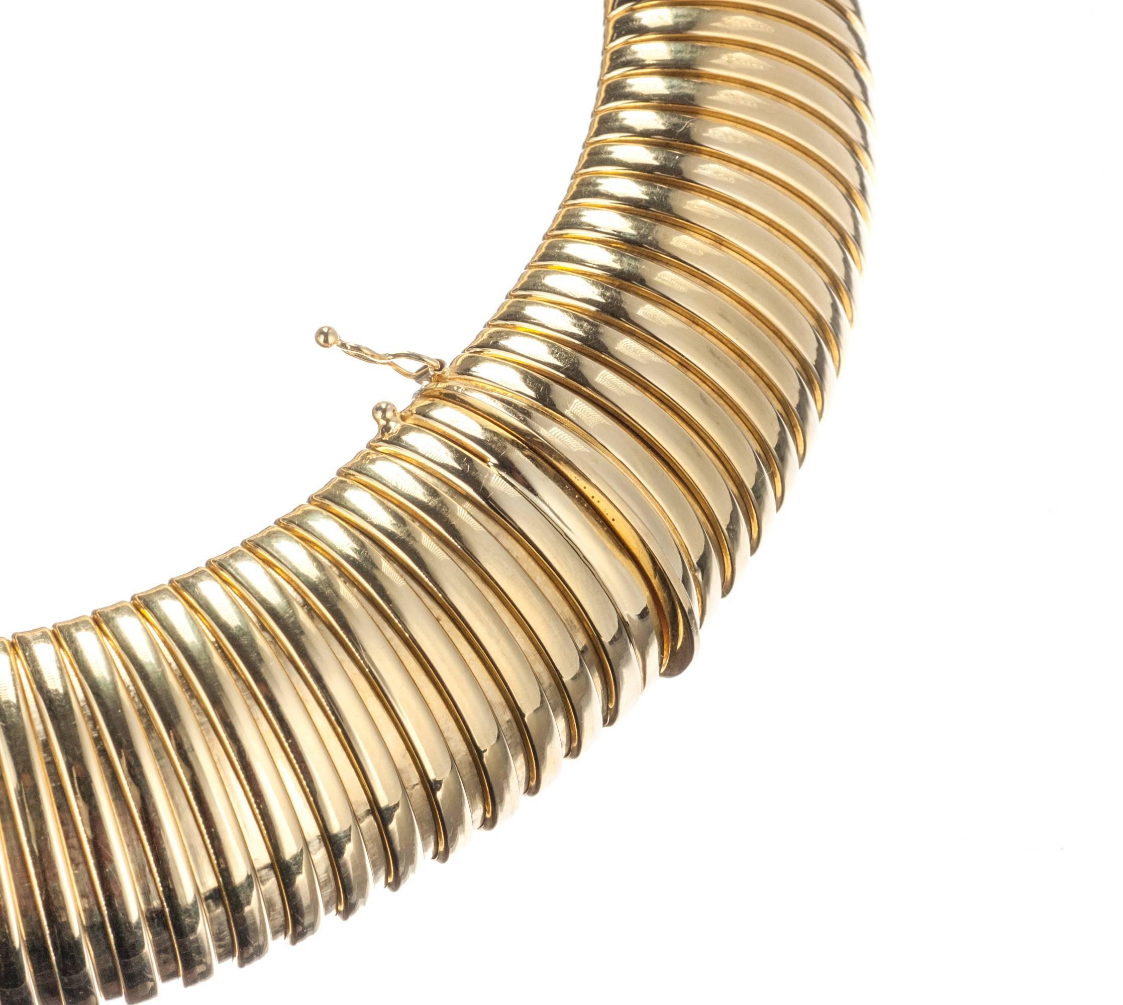 Women's Gold Tubogas Necklace For Sale