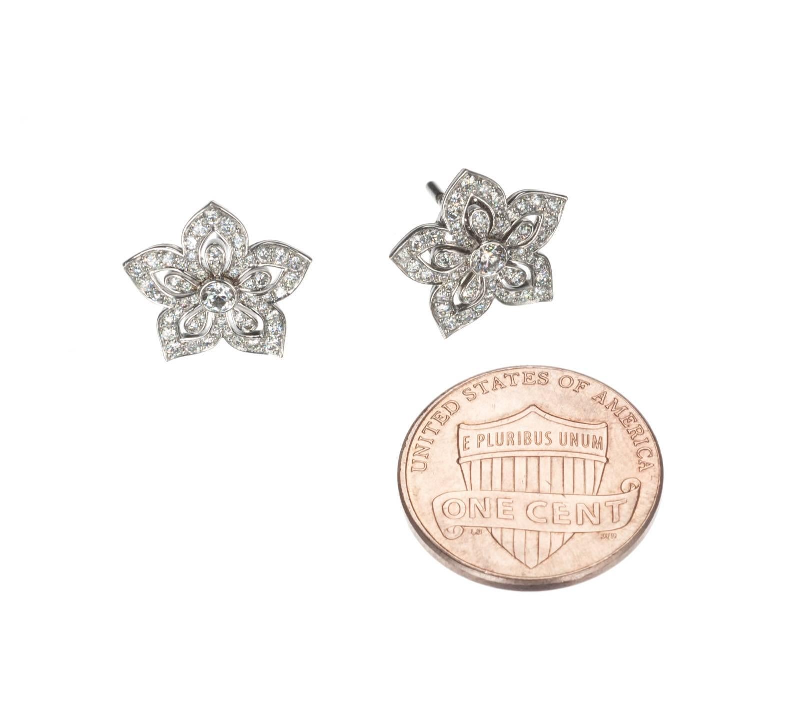 Women's Lucie Campbell Diamond Gold Flower Earrings