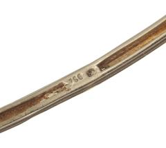 Slane Ridged Yellow Gold Bangle Bracelet