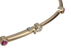 Ruby and Diamond 18 Karat Yellow Gold Bracelet