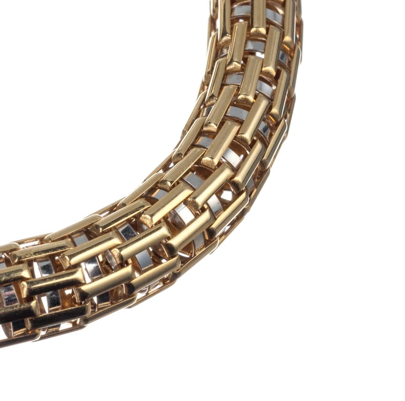 Modern Vaid Woven 18 Karat Gold Choker Necklace For Sale