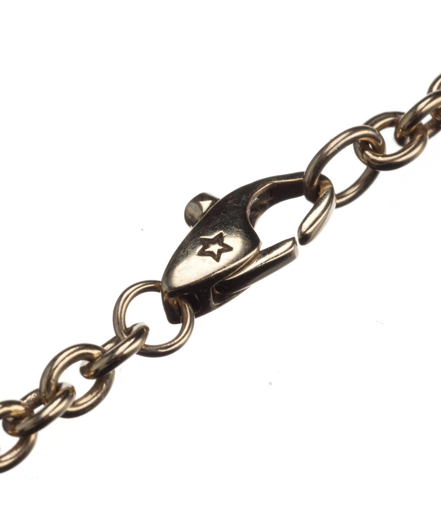 Contemporary H. Stern Diamond Star Necklace in 18 Karat Noble Gold For Sale