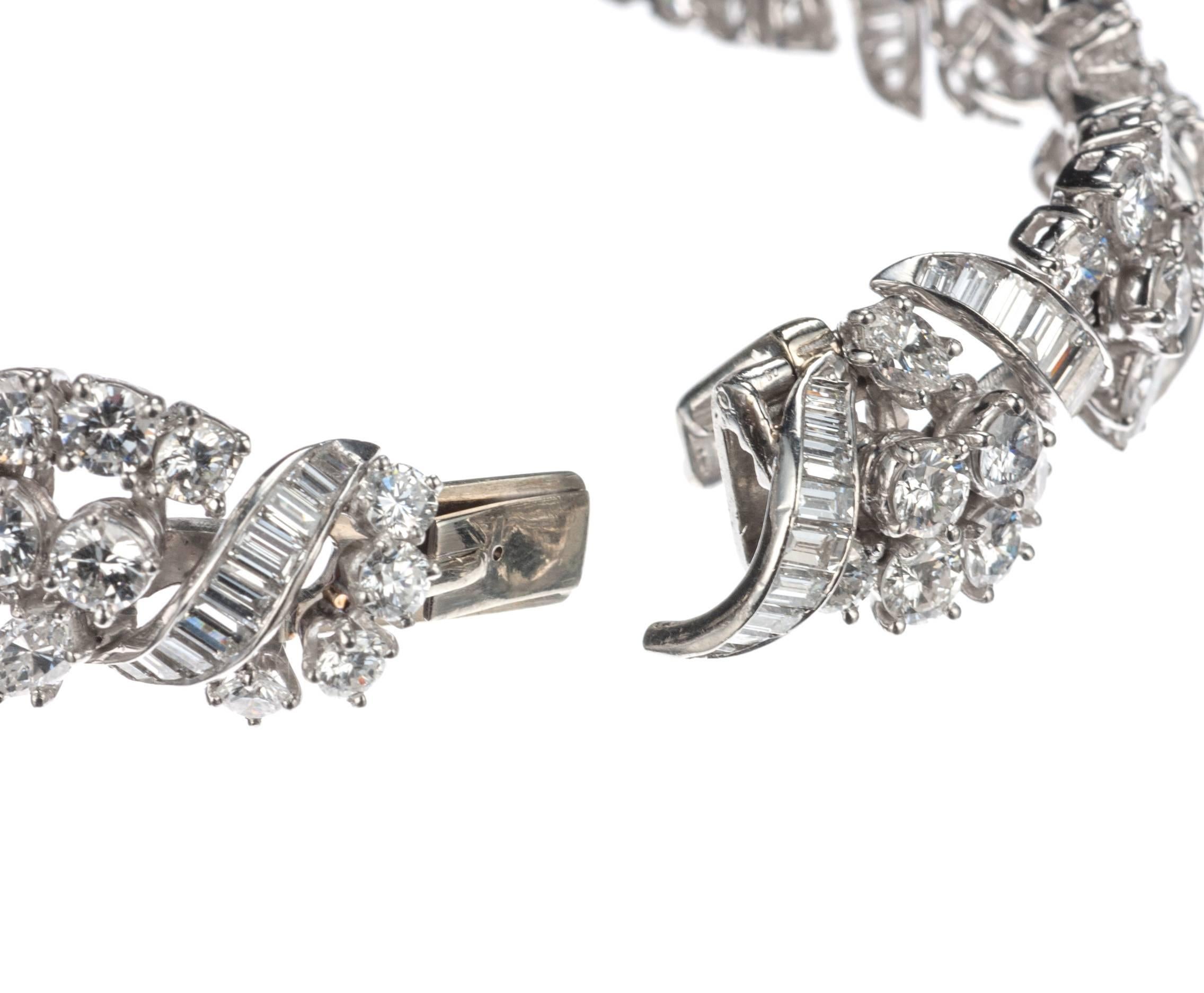 Platinum and Diamond Garland Bracelet 1