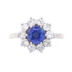 Tanzanite Diamond Platinum Ring