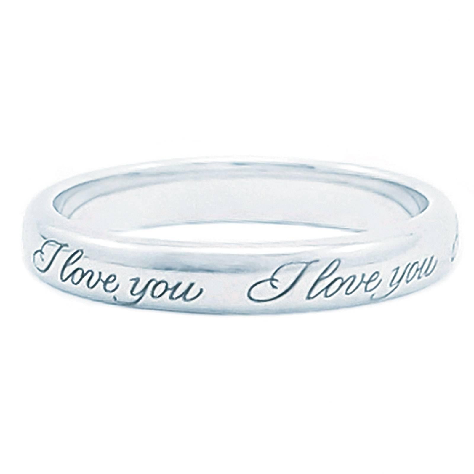 Tiffany & Co. Notes I Love You Band Ring For Sale