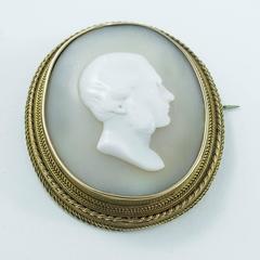 18th Century Georgian Shell Cameo Red Gold frame