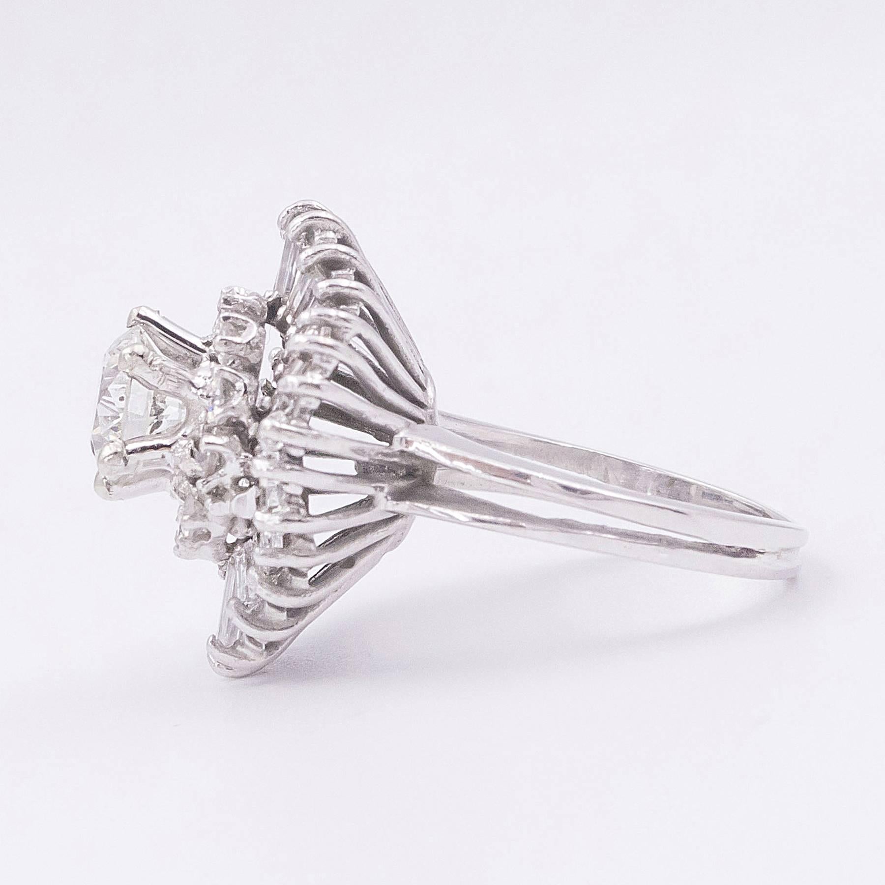 Sublime Diamond Ballerina Ring In Excellent Condition For Sale In Toronto, Ontario