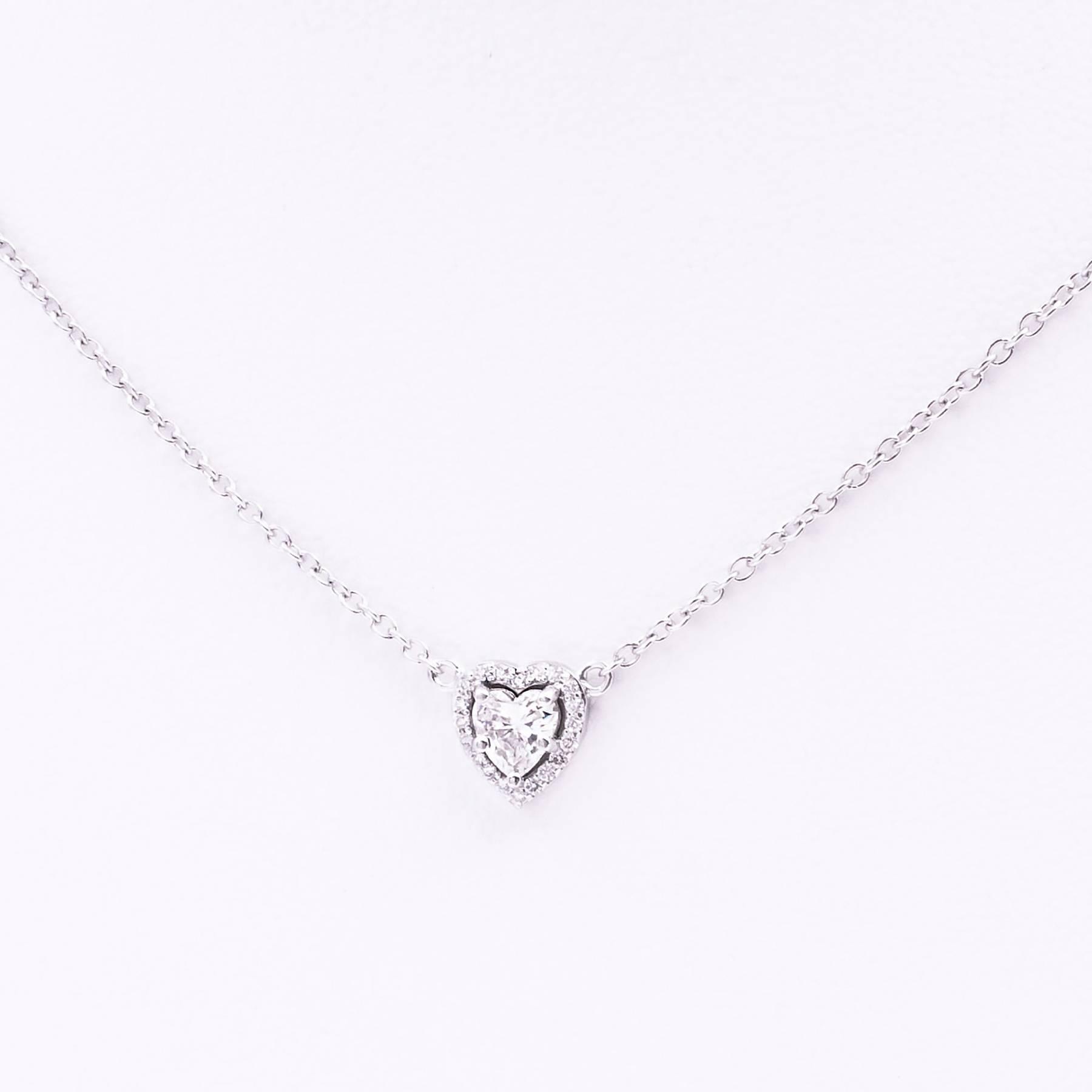 Modern Alluring Fancy Cut Diamond Heart Pendant For Sale