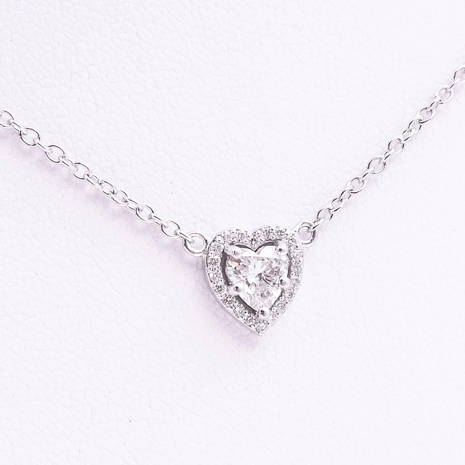 Alluring Fancy Cut Diamond Heart Pendant For Sale 3
