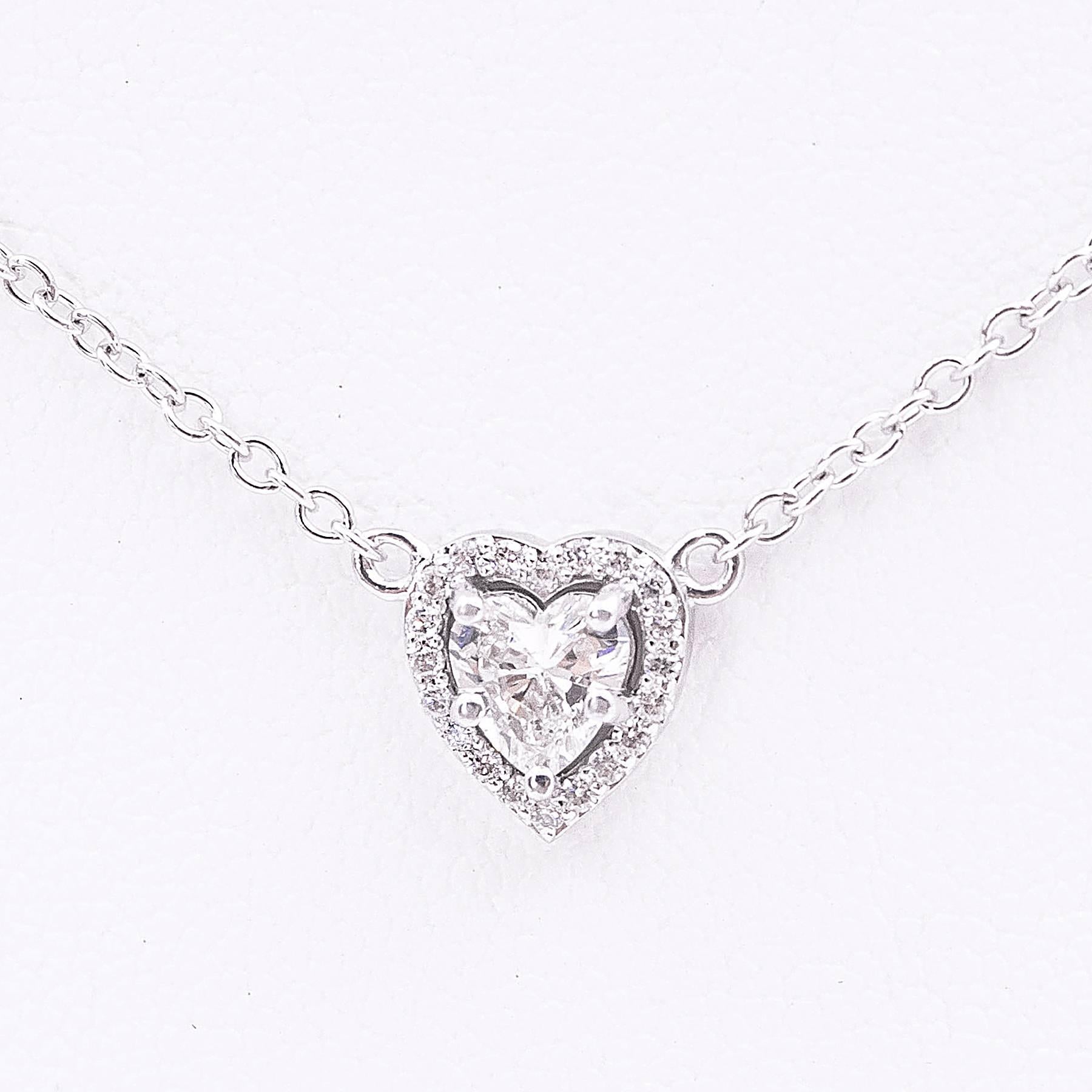 Alluring Fancy Cut Diamond Heart Pendant For Sale 2
