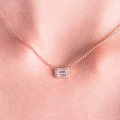 Resplendent Emerald Cut Diamond Pendant