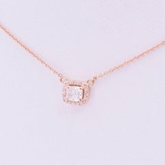 Chic Cushion Cut Diamond Pendant