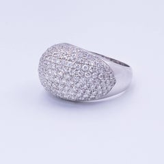 Dramatic Pave Diamond Bombe Ring