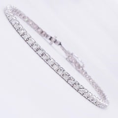 Stunning 3.62 Carat GIA Certified Diamond Tennis Bracelet
