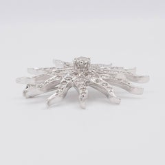 Dazzling Belle Epoque Diamond Set Sunburst Brooch