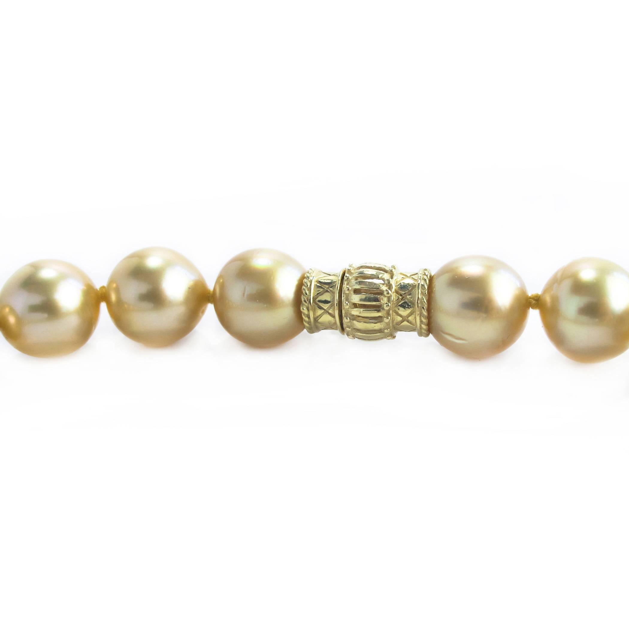Women's Golden South Sea Pearls For Sale