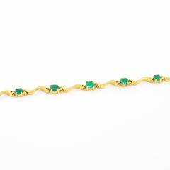 2.80 Carat Emerald 18K Gold Bracelet