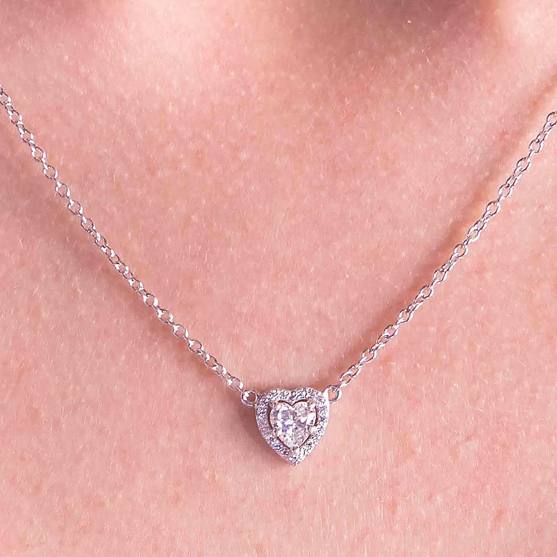 Women's Alluring Fancy Cut Diamond Heart Pendant For Sale