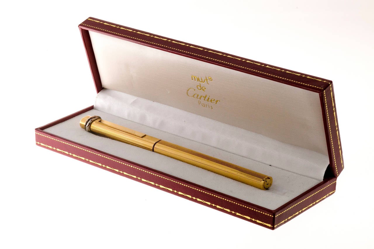 Cartier Gold Plate Felt Tip Pen at 1stDibs