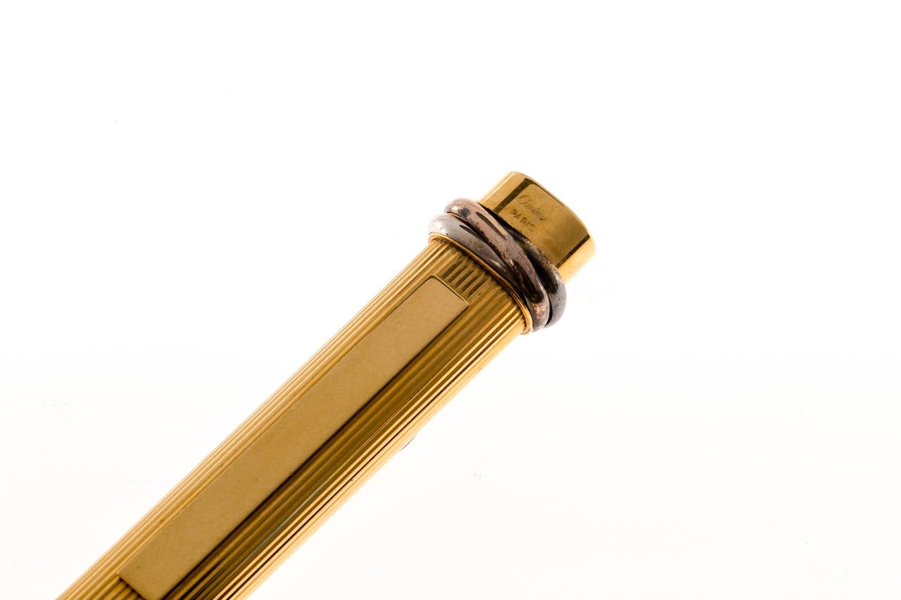 Stylo feutre Cartier plaqué or 2