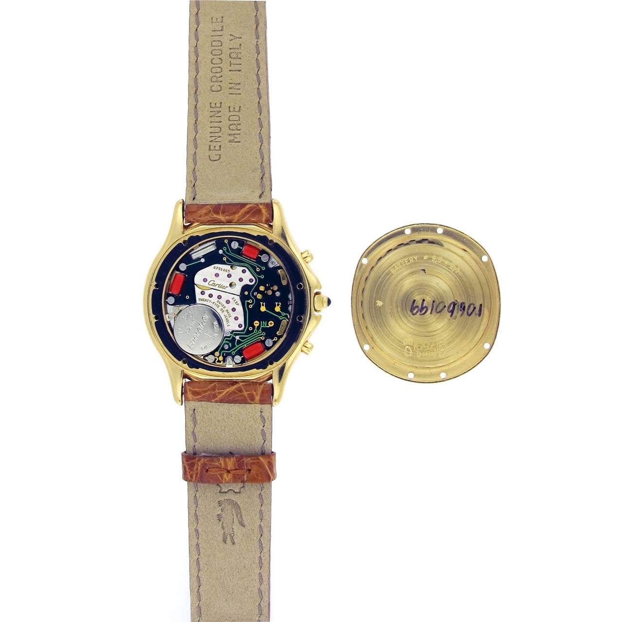 Cartier Yellow Gold Date Chronograph Wristwatch  3