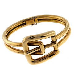 Gold Buckle Bangle Bracelet 12