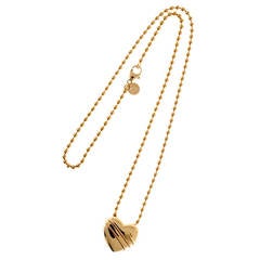 Tiffany & Co. Cupid's Heart Gold Bead Chain Pendant