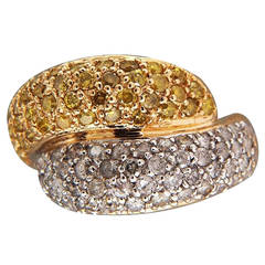 Diamond Gold Bypass Ring 3