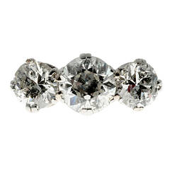 Classic Three Stone Diamond Gold Engagement Ring 8