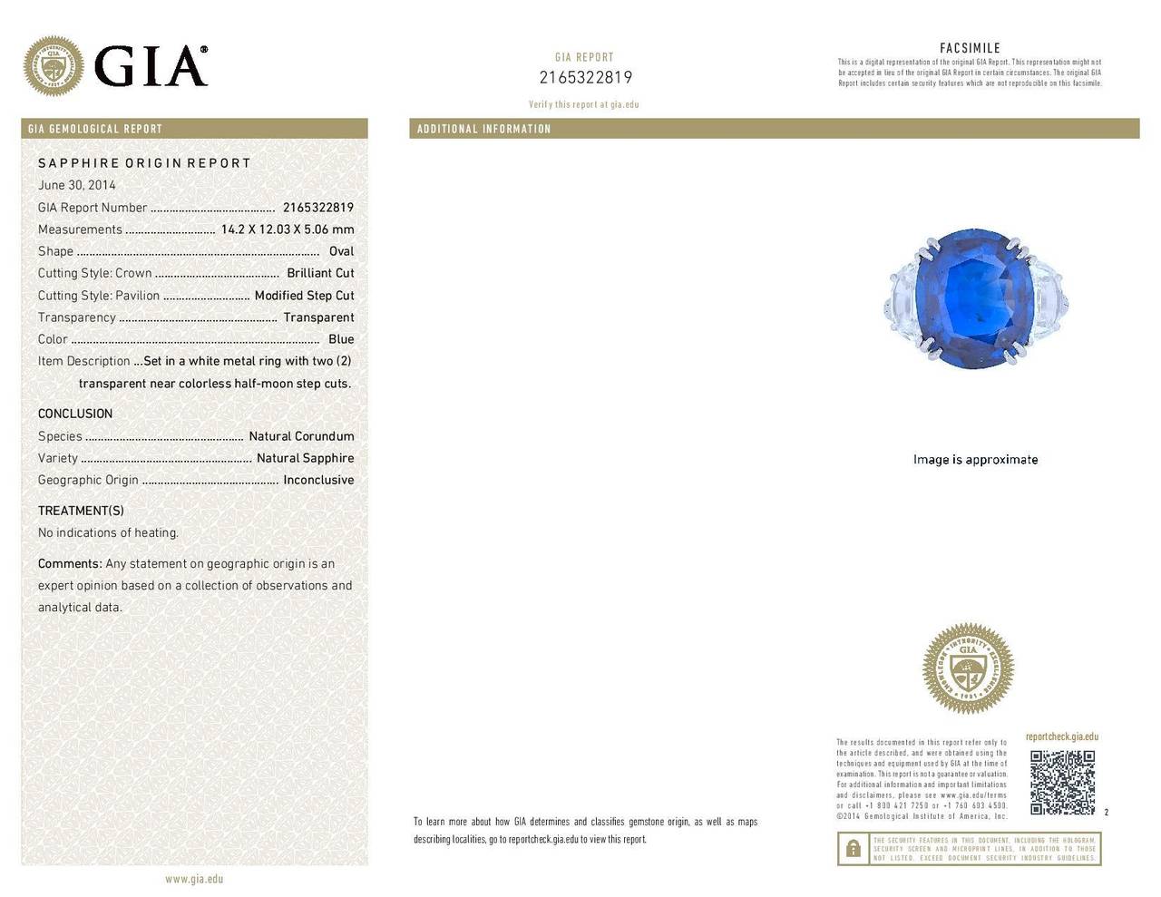 Natural Cornflower Blue Sapphire Diamond Platinum Ring In Excellent Condition In Stamford, CT