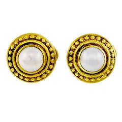 Judith Ripka Mabe Pearl Gold Earrings 6